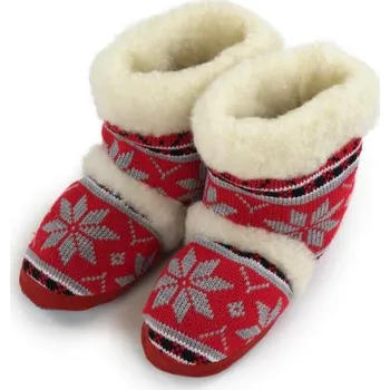 Dámské pantofle TV papuče vlnené Rudolf červené 39-40