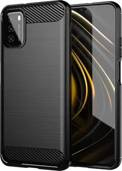 Pouzdro na mobilní telefon Tech-Protect Carbon pro Xiaomi Poco M3 Xarmor Black