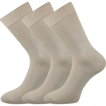 Pánské ponožky Společenské ponožky 3 kusy v balení Lonka Blažej 100% bavlněné béžová Velikost: 43-45