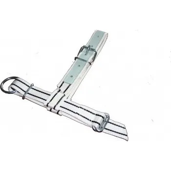 Ohlávka pro tele podložená kůží šířka 40 mm zelenobílá