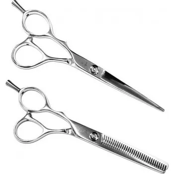 Kadeřnické nůžky Salon Komplet Kansai kadeřnický set nůžek levý zapuštěný šroub