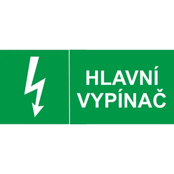 Hlavní vypínač 2 samolepící vinylová fólie 210 x 90 mm