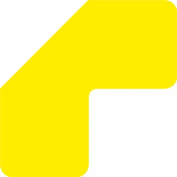 Značení 5S - Roh most žlutý podlahové samolepky Roh 100 x 100 mm