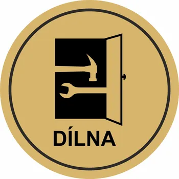 Speciální papír Dílna - zlatá mat samolepící vinylová fólie 90x90 mm