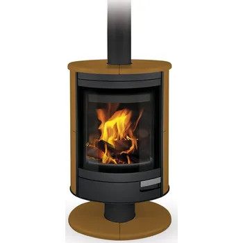 Krbová kamna ROMOTOP STROMBOLI N 02 keramika hnědá srnčí 67300 - krbová kamna