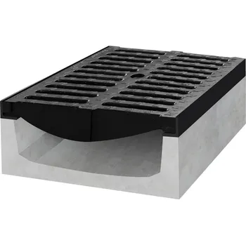 Betonový žlab D400 s litinovou mříží H600 500 x 500 x 600 mm