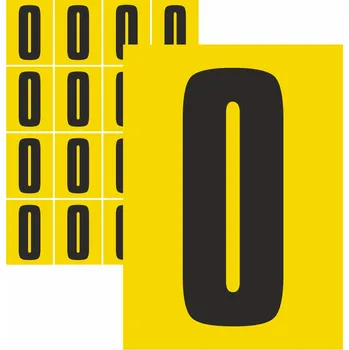 Papír Písmena samolepící O samolepící vinylová fólie 15 mm písmo - aršík 36 ks