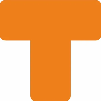 Značení Značení 5S - T oranžové podlahové samolepky T 125 x 125 mm 1ks