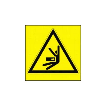 Nebezpečí bočního stlačení nebo naražení samolepící vinylová fólie 45 x 45 mm