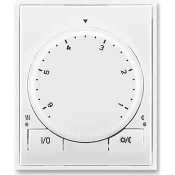 Termostat Termostat univerzální s otočným nastavením teploty bílá/bílá (ovl. jednotka) ABB Element 3292E-A10101 03