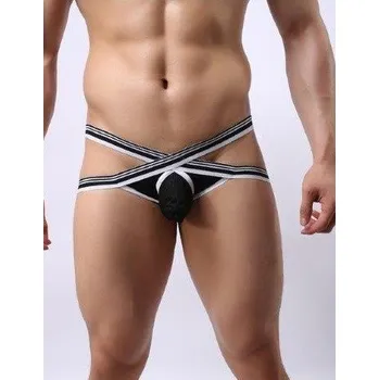 Pánské erotické prádlo Pánské stripterské slipy X Bílá XL