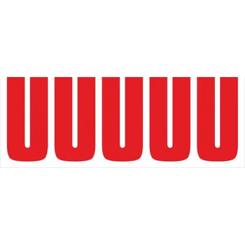 Papír Samolepicí U červená samolepící vinylová fólie velikost znaku 300 mm