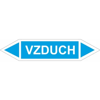 Oboustranná šipka - Vzduch Samolepka PVC 0: arch 10 ks - 120x26 mm