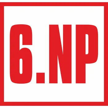 Značení schodiště - 6.NP samolepící vinylová fólie 210 x 210 mm