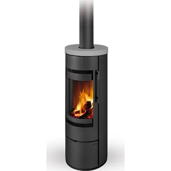 Krbová kamna ROMOTOP LUANCO N 01 keramika holubí šeď 51502 - otáčivé topeniště