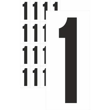Speciální papír Čísla samolepící 1 černá samolepící vinylová fólie velikost znaku 150 mm