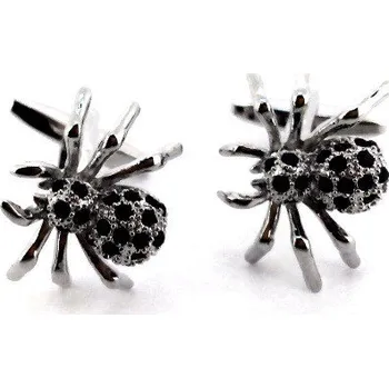 Manžetový knoflíček Manžetové knoflíčky pavouk Černá
