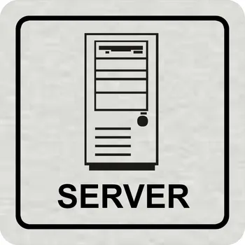 Samolepící etiketa Server