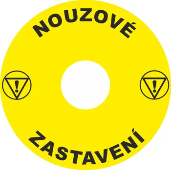 Značení Nouzové zastavení 2 samolepící vinylová fólie arch 6ks (60-23mm)