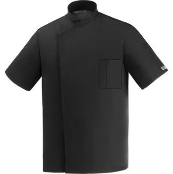 Gastro oděv EGOchef Kuchařský rondon Ottavio černý (polybavlna) - krátky rukáv M E-2065002CM