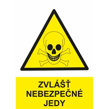 Zvlášť nebezpečné jedy samolepící vinylová fólie A5 (210 x 148 mm)