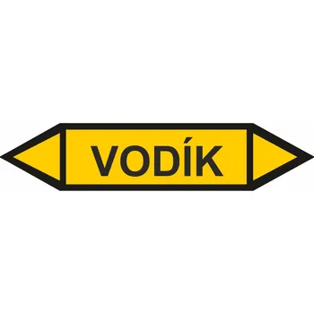 Oboustranná šipka - Vodík Samolepka PVC 2: 342x74 mm