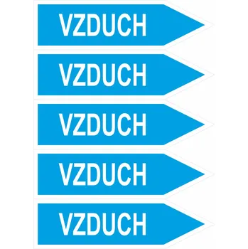Jednosměrná šipka - Vzduch vel.1 - směr vpravo Samolepka PVC aršík potrubí velikost 1