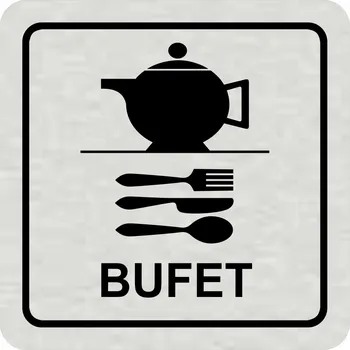 Samolepící etiketa Piktogram - bufet