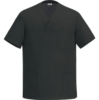 Gastro oděv EGOchef Kuchařská košile COOL černá - krátký rukáv XXXL E-5501002C3XL