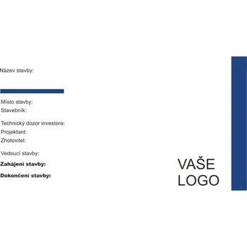 Stavba - termín UV tisk plast 3mm 1000x500 mm