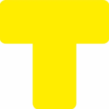 Značení Značení 5S - T žluté podlahové samolepky T 125 x 125 mm 1ks