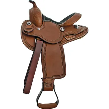 Jezdecké sedlo Westernové sedlo PONY DENVER ELITE Barva: světle hnědá, Posedlí: 12