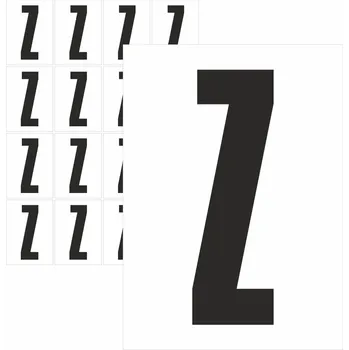 Papír Písmena samolepící černá Z samolepící vinylová fólie velikost znaku 150 mm