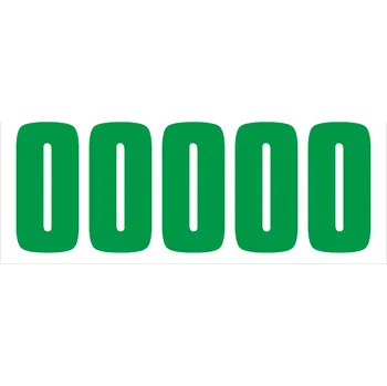 Speciální papír Samolepicí O zelená samolepící vinylová fólie arch 5 ks - písmena 50 mm