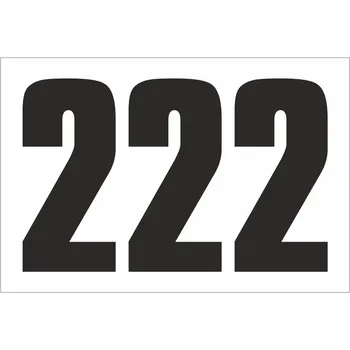 Samolepící etiketa Trojciferná čísla (černá) samolepící vinylová fólie velikost znaku 150 mm