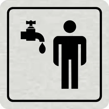 Samolepící etiketa Piktogram - muži umývárna