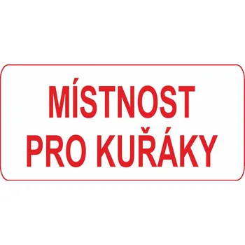 Speciální papír Místnost pro kuřáky samolepící vinylová fólie 200 x 100 mm