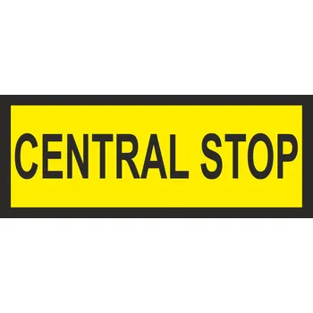Značení CENTRAL STOP 2 samolepící vinylová fólie 40x15mm-arch10ks