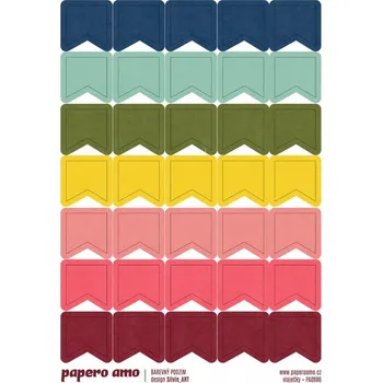 samolepka Papero amo - Samolepky arch - BAREVNÝ PODZIM / Vlaječky