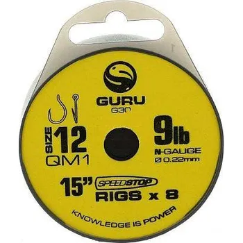 Guru Návazec QM1 Speed Stops Rigs 38cm QM1 vel.12 + N-Gauge 0,22mm 8ks