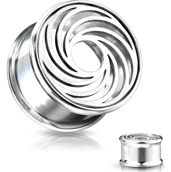 Piercing Šperky4U Ocelový plug se spirálou - PL01246-19