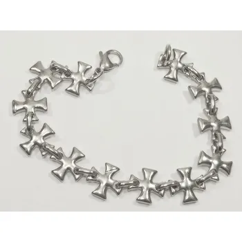 Náramek RiverSperky. Náramek z chirurgické oceli, Maltézské kříže. 230020