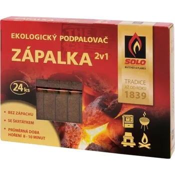 Podpalovač SOLO Zápalka ekologický podpalovač se škrtátkem 24 ks