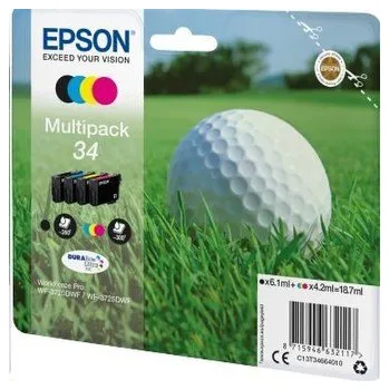 T34664010 Inkoust multipack pro, WorkForce WF-3720DWF tiskárnu, EPSON, c+m+y+b, 18,7 ml