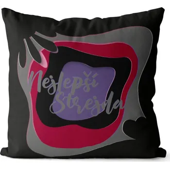 Dekorativní polštářek Polštář Nejlepší strejda – díra (Velikost: 40 x 40 cm)