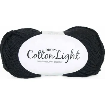 Příze Příze DROPS Cotton light 20 - černá