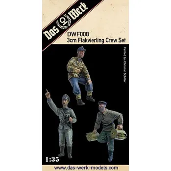 Plastikový model Das Werk 1/35 3cm Flakvierling Crew Set