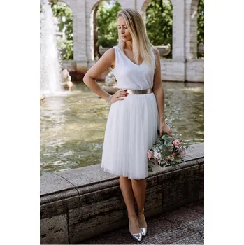 CONSTANT LOVE Top LYON flitrový svatební bílý Barva: Off-White - smetanová, Velikost: 40