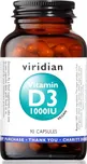 Viridian Vitamin D3 1000IU 90 cps.