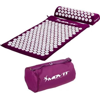 Masážní přístroj Akupresurní podložka, přenosná taška, 75x44x2,5 cm, fialová